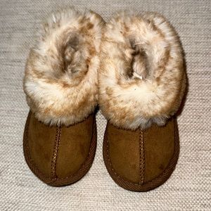 Toddler fur low rise boots